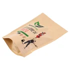 Eco Recycled Bag Custom Zipper Reusable Eco Recycled Compostable Bio-Degradable Kraft Paper Bag