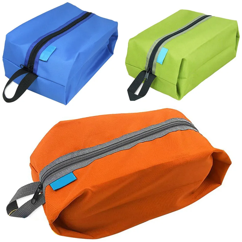 Portable PVC Travel Shoe Bag Zip View Window Pouch Storage Waterproof Bags 