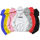 Custom Logo Drawstring Long Sleeve Plain Cotton Polyester Unisex Men Pullover Oversized Hoodie