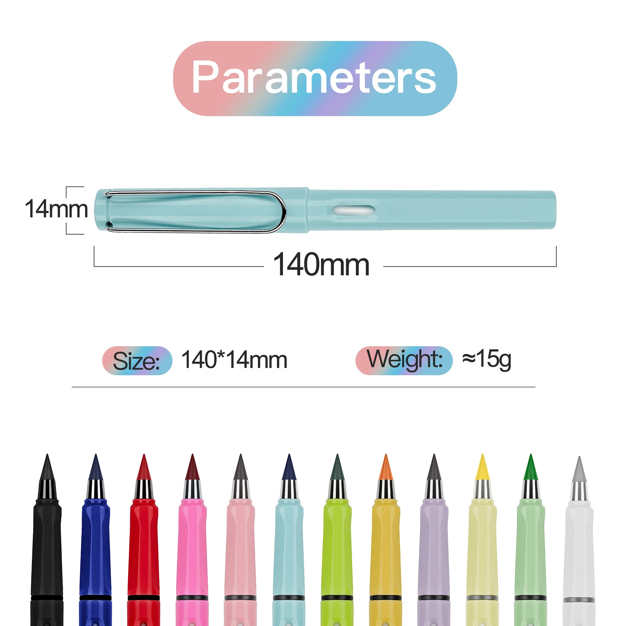 Inkless Eternal Pencil Everlasting Infinity Pencil with Eraser, Eternal Pencil For School Office for Writing, Sketch, Drawing