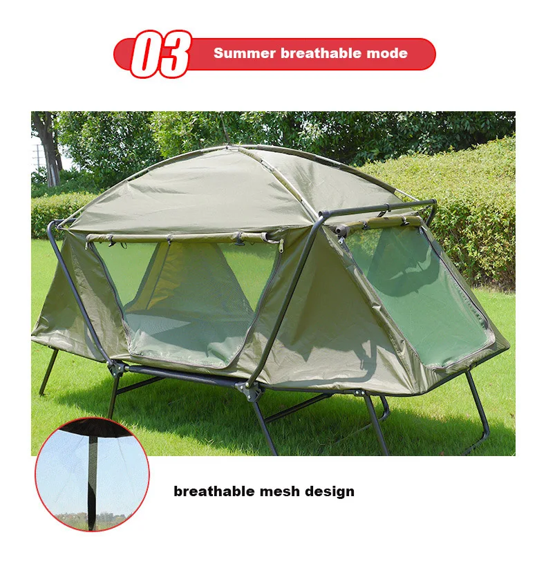 Clm Portable Cot Tent With Bed Off Ground Outdoor Camping Fishing Tents