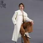 Long Coat Long Customizable Design White Long Autumn Coat Windproof And Warm Women's Coat