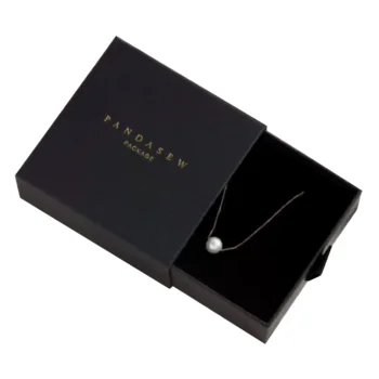 logo custom black, white and gray powder simple jewelry box jewelry drawer box necklace