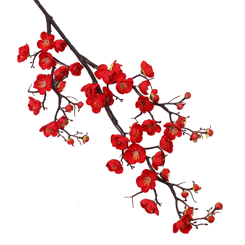 1Pceach Artificial Cherry Springlumeach Blossom Branch Silk HOT 