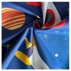 Blue Cloth Blue Space Decorative Pattern Brushed Home Textile 100%Polyester Microfiber Cloth