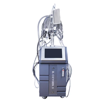 Good 12 in 1 facial oxygen injection ultrasound rf skin whitening skin tighten oxygen facial machine for sale LF-826C
