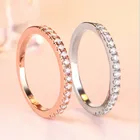 Band Silver Fashion Shiny 5A Cz Ring Band Women Jewelry 925 Sterling Silver Wedding Rings