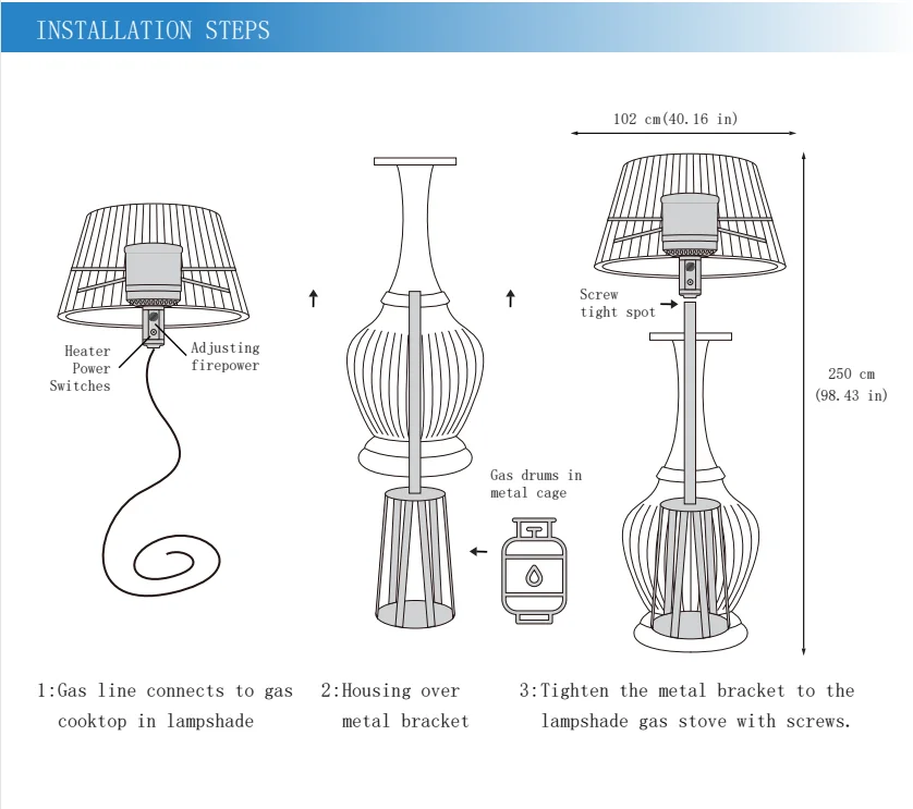 Gas Heater, Waterproof, BR30123A, CE - detail 26