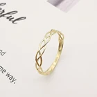 Rings 1000S Best Selling Fashion Women Desgin 9K Real Gold Crossover Wave Men Couple Rings Jewelry