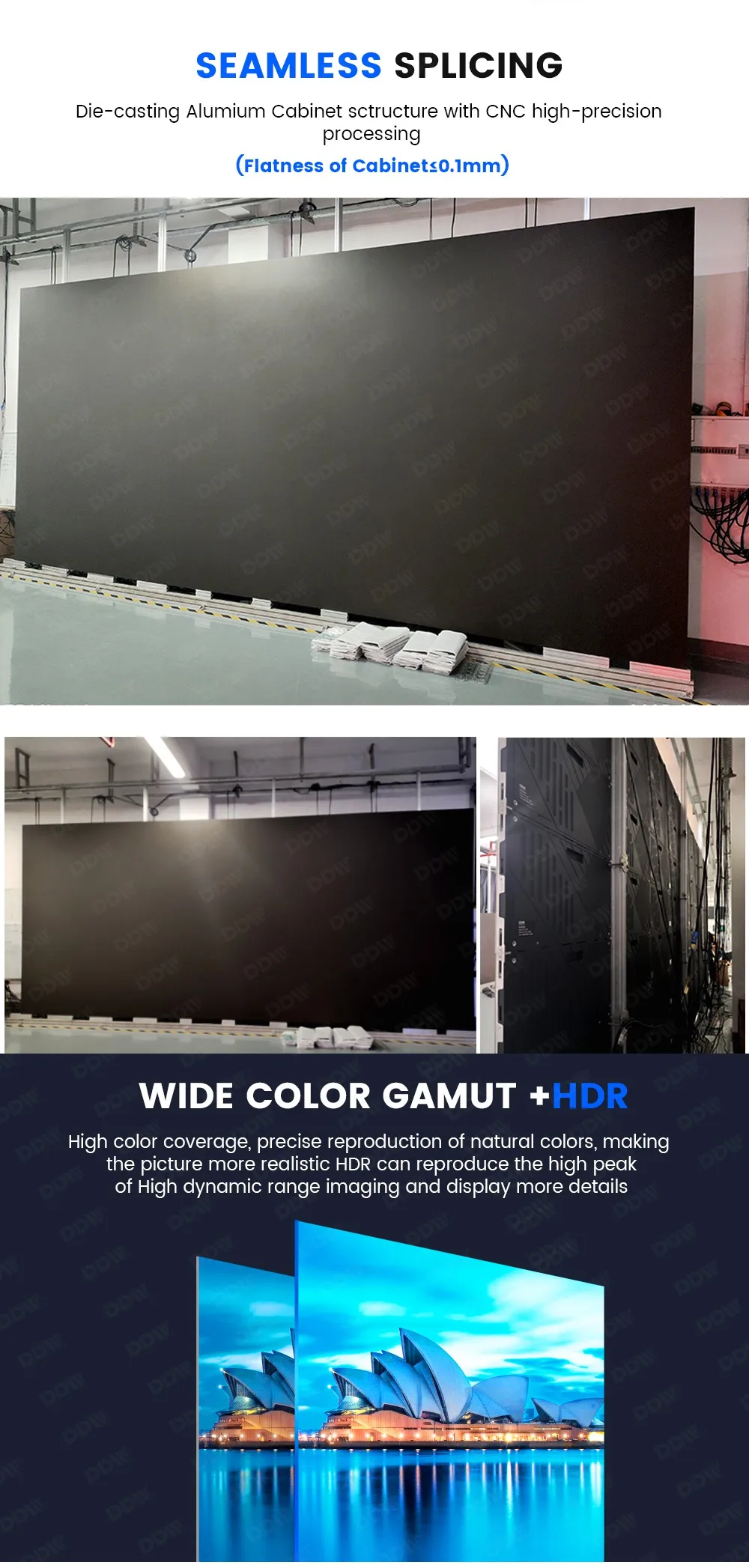 High Quality Ultra Thin High Definition Indoor Led Screen P P P