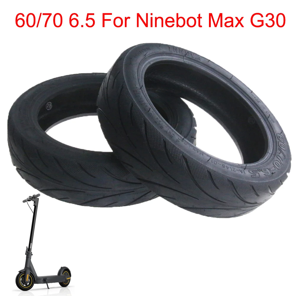 10 Inch 60/70- 6.5 Tubeless Vacuum Tire Anti Slip Explode Proof Tyre Accessories for Max G30 Front and Rear Scooter Wheels