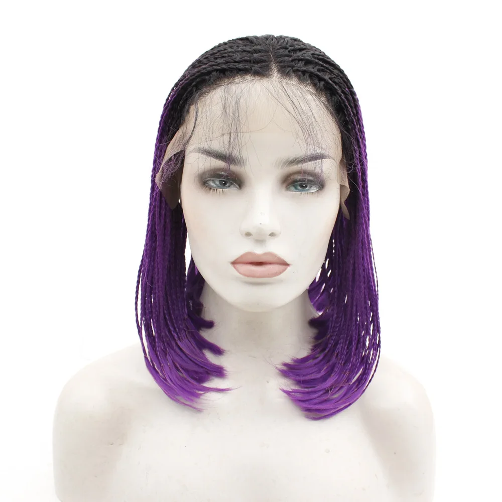 two braid lace front wig