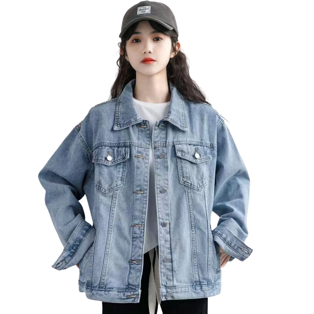 Top Grade Custom Packaging Export Quality Wholesale Price Wash Kids Casual Jacket Girls Denim Jacket Outerwear From Indonesia