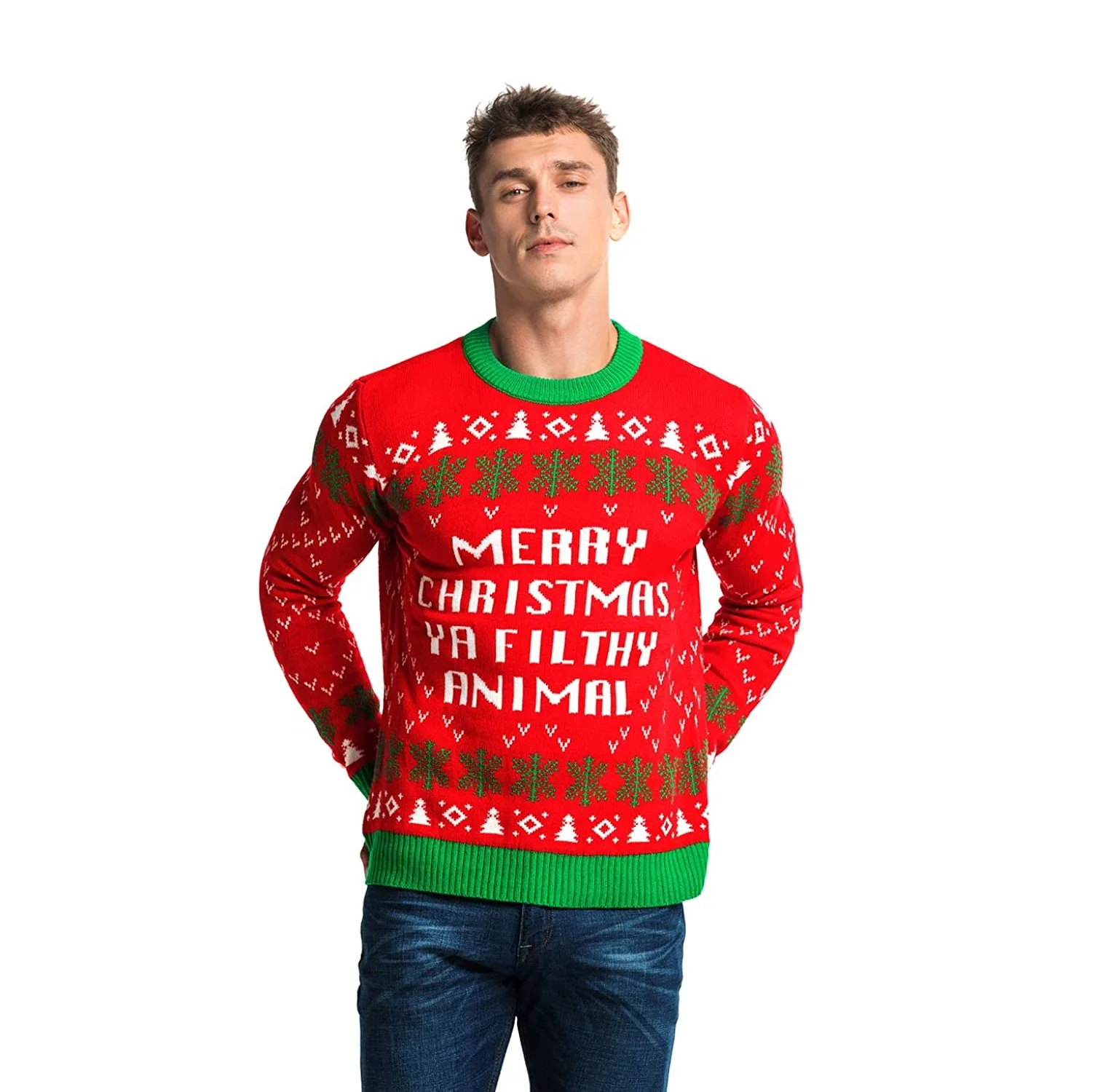 Plus Size Mens Knitted Sweater Plain 