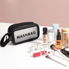 Bag Bags Make Bag 2020 Logo Customize Travel Transparent Pink TPU Zip Cosmetic Bag Pouch Clear Make Up Bags