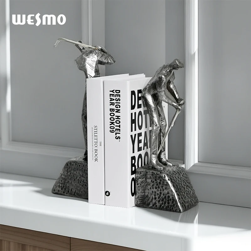 Wholesale fashion Resin bookends holder decoration for home desk library table decoration