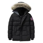 Mens Winter Outdoor Warm Windproof Plus Size Puffer Padded Jacket With Fur Hood