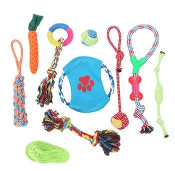 Hot Sale Durable Dog Rope Toy Braided Knotted Bites Rope Chew Toys For Dogs Animals