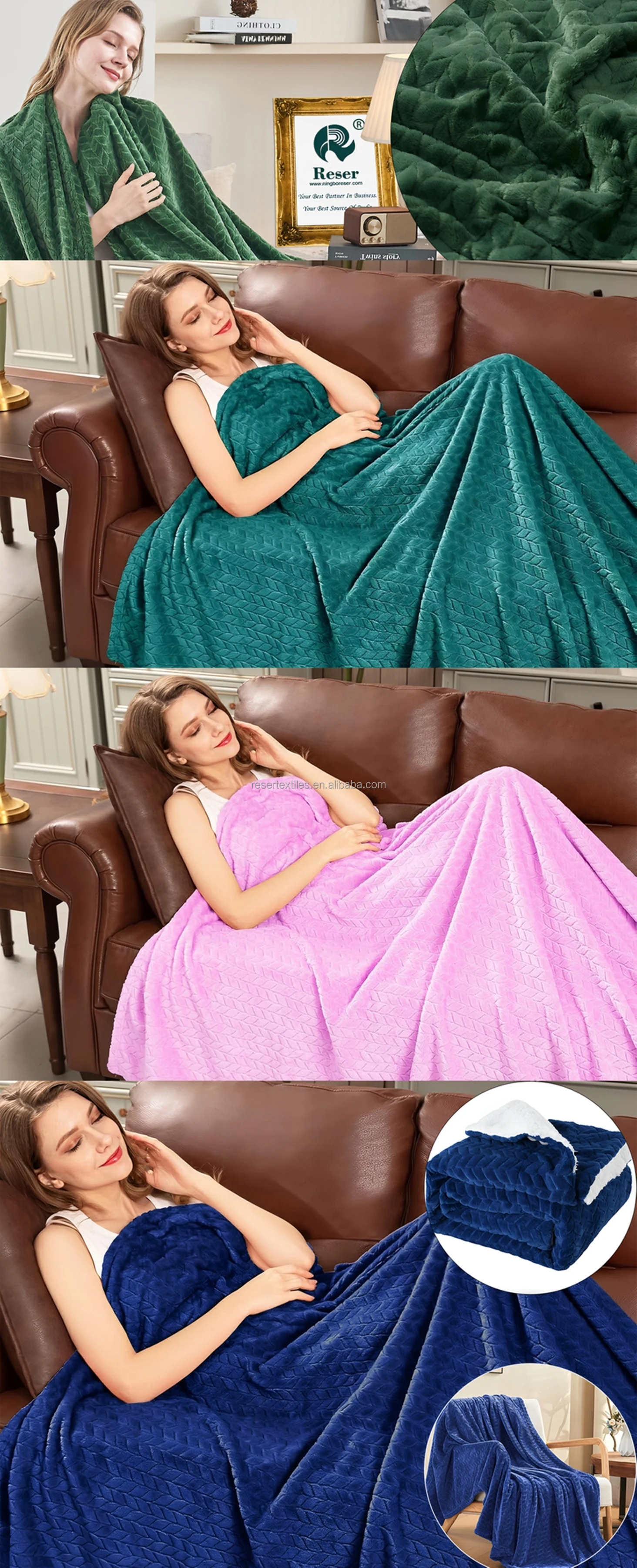 Modern Jacquard Flannel Fleece Anti Dust Mite Celebrities Pattern All-season Throw Blanket 100% Polyester Super Soft Warm Plush
