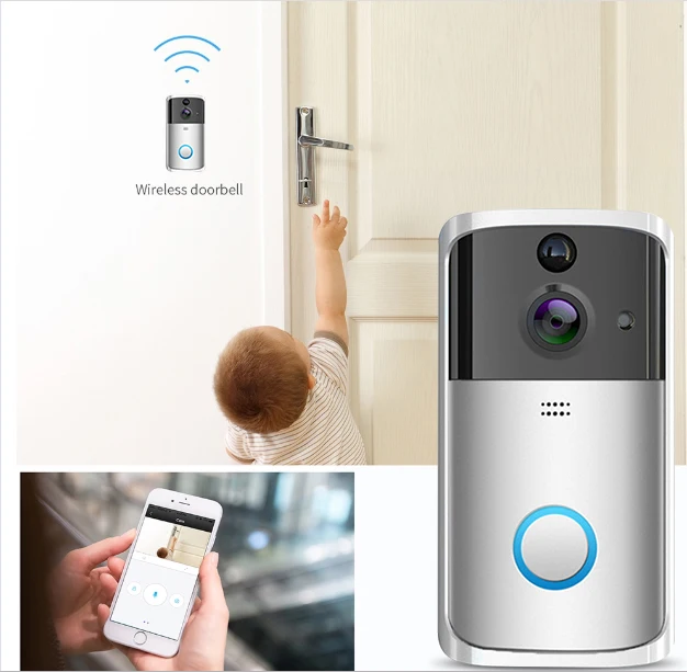 Wireless Door Camera Ring Bell Video Doorbell Wifi Smart Home Doorbell Camera Villa Alarm HD Video Doorbell Intercom Apartment