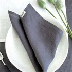 Flax Napkin 100% Flax Linen 40x40 45x45 50x50cm Washable Wedding Monogrammed Event Napkin