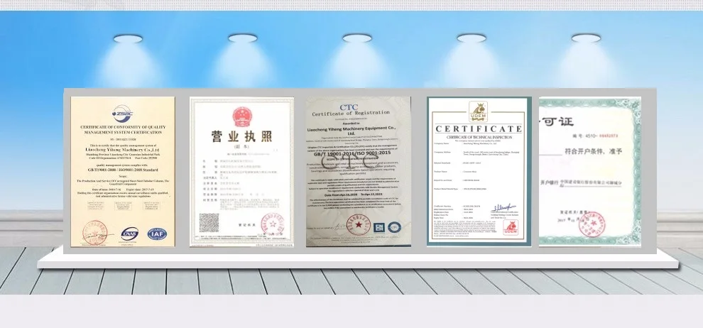 Yiheng Certifications