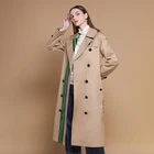 Coat Huiquan Classic Style Custom Design Double Breasted Trench Coat For Woman Lightweight Ladies Trenchcoat
