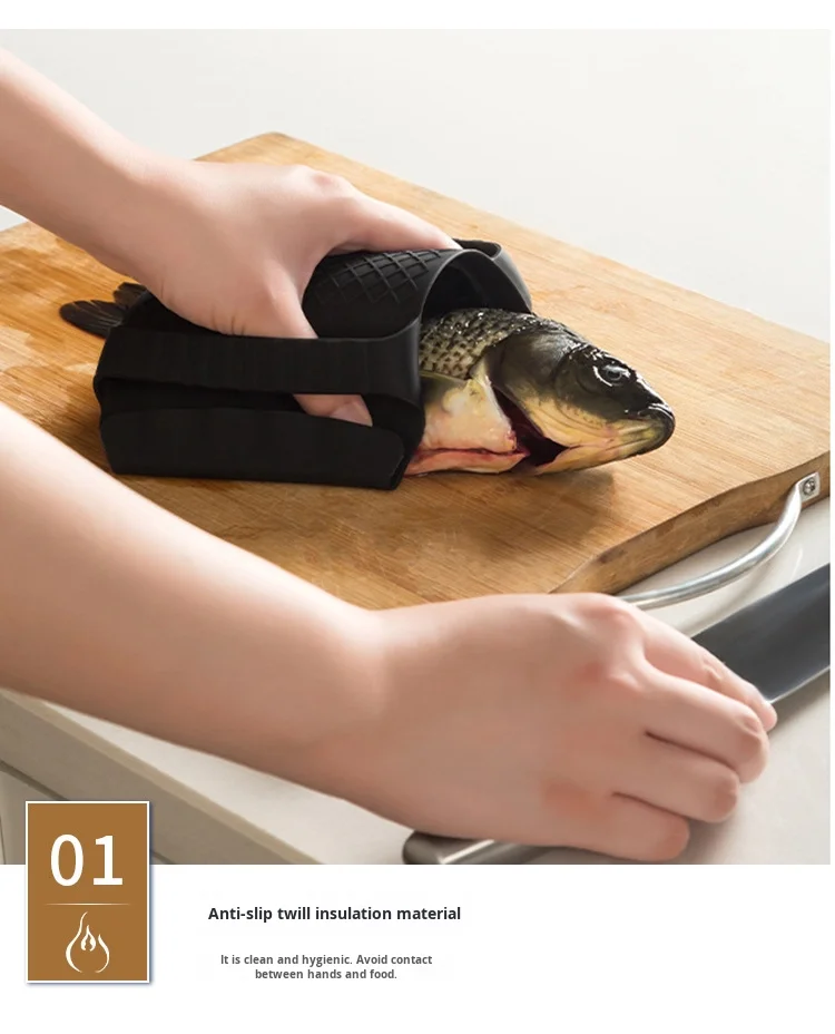 Silicone Insulation Oven Mitt Heat-resistant Clip for Barbecue Microwave Dishes Toasting Bread-Microwave Dish Mitt factory