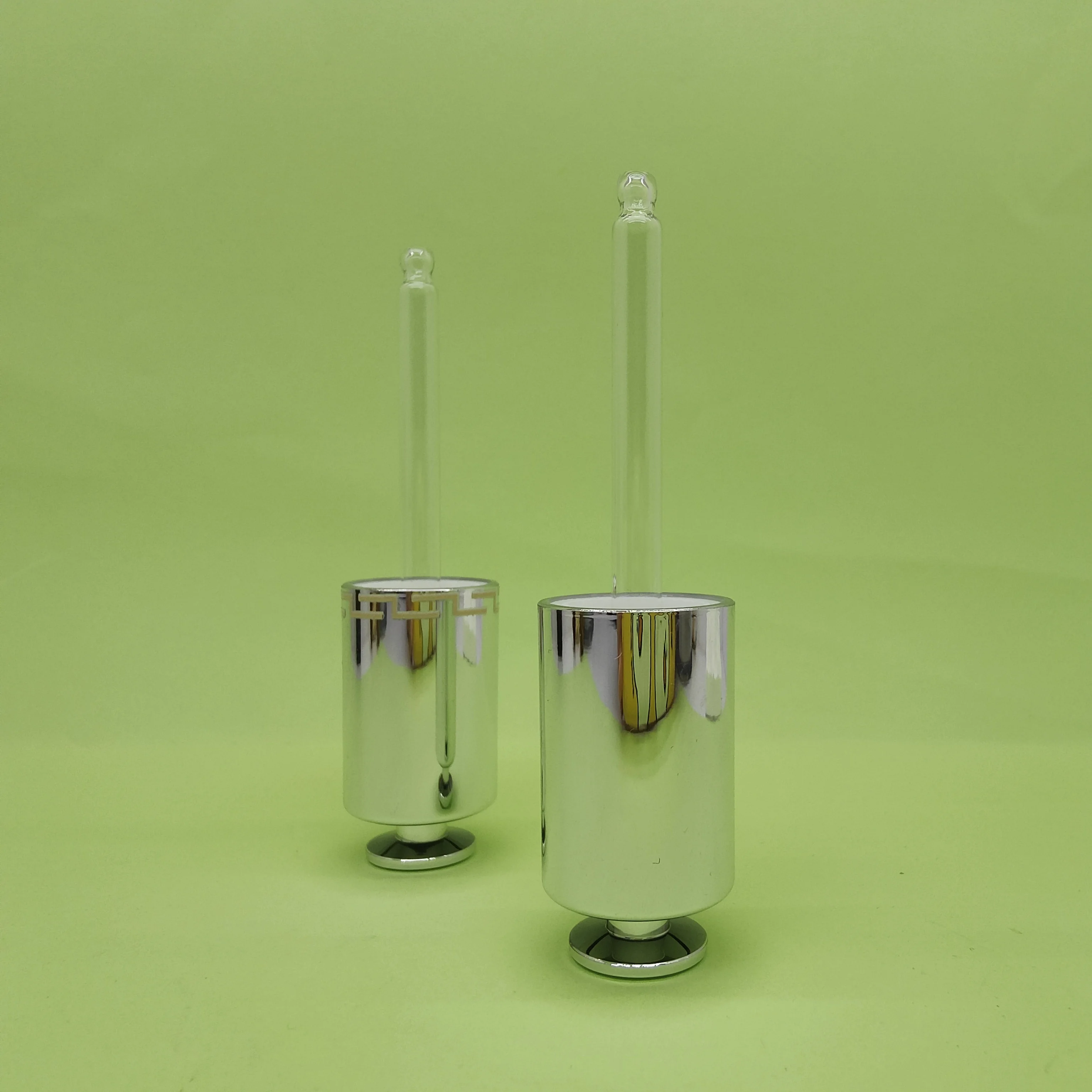 20mm t shaped plastic electroplated pressing type glass dropper screw cap for skincare serum essential oils-27