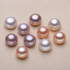 Pearl Pearls Factory 8-9mm AAA Grade 1/2 Half Drilled Hole Wholesale Real Genuine Fresh Water Freshwater Cultured Button Loose Pearl Pairs