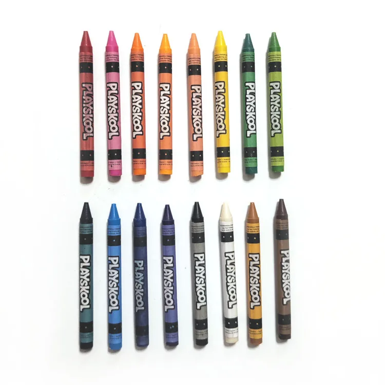 Promotional Non Toxic Washable 16 Pack Mini Crayons Stationery Wax Crayon Set for Kids Drawing