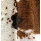 Zip 2020 Winter Faux Fur Hoodie Half Zip Brown Cow Print Fluffy Fleece Stand Collar Custom Sherpa Pullover Women Kids
