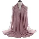 Muslim Best Selling Muslim Woman Bubble Chiffon Scarf Hijab Malaysia Arab Dubai Hijab Scarf Shawl S5#41-81