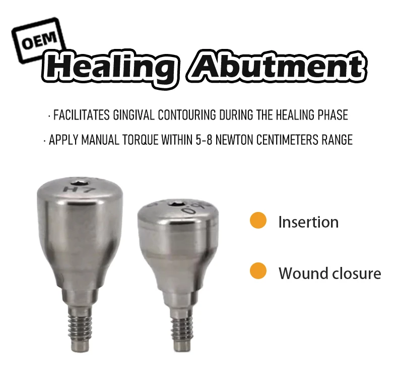 Megagen Bluediamond Best Price OEM Healing Abutment Closure Cap Impression Post Cementable Straight/Angled Implant Analog factory