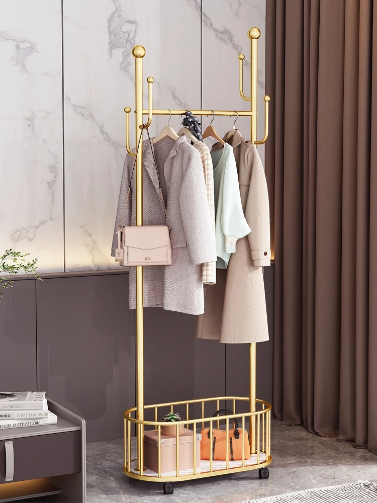 Hot Sales High Quality Stainless Steel Pretty Garment Racks Gold Boutique Clothing Rack Woman Clothes Stand