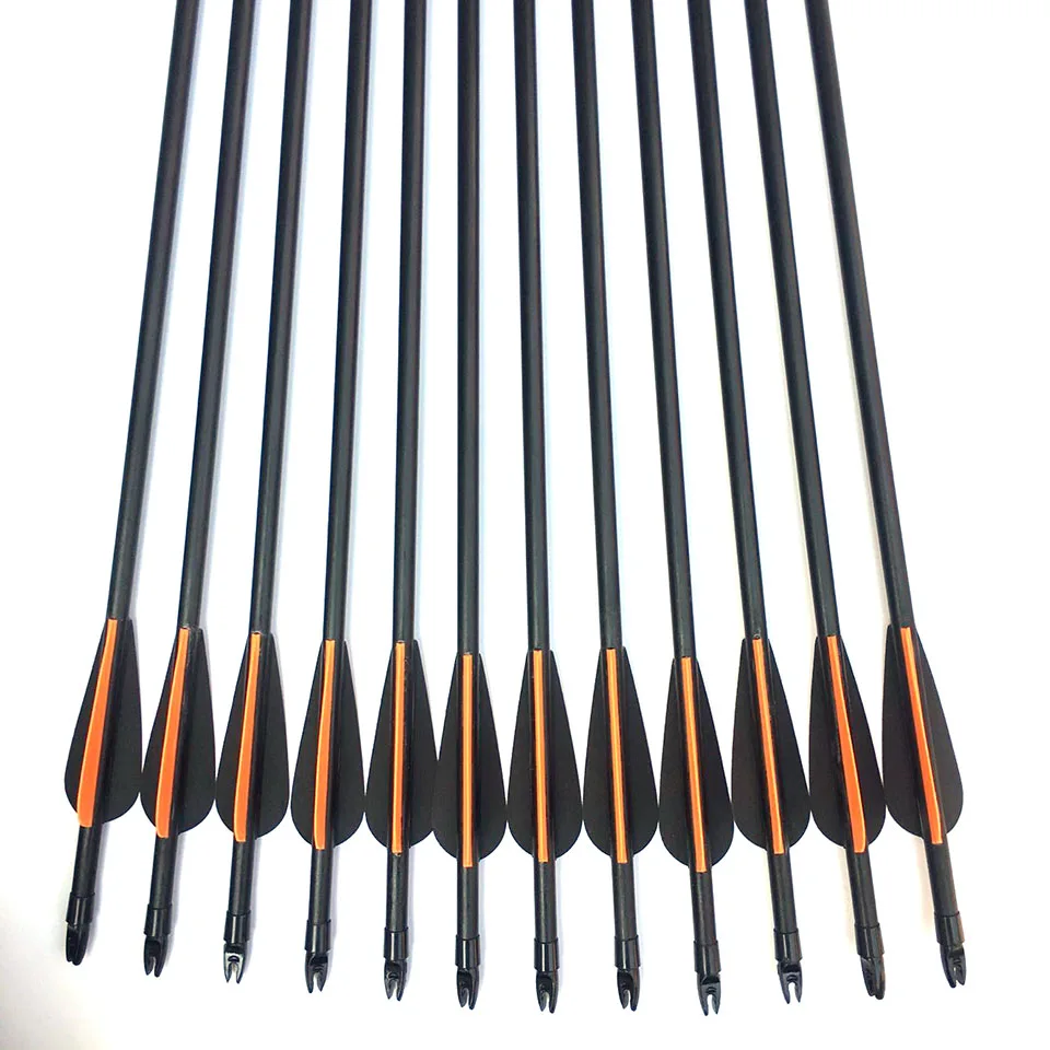 Archery Spine 500 Archery Fiberglass Arrows for Hunting Compound & Recurve bow 