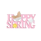 Table Decoration Easter Table Decoration Party Table Decoration Easter Letter Pendant Factory Sale Wood Crafts Laser Cut
