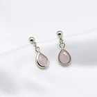 Stone Earrings Wholesale Rose Quartz Jewelry Pendant Design Water Drop Natural Pink Stone Earrings