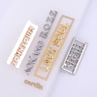 Bag Bag Hardware 3D Golden Separated Metal Letter Logo Handbag Custom Metal Letter Logo Plate