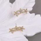 Rhinestone Earrings Customization Alloy Rhinestone Fashion Jewerly For Women Acessories Flower Stud Earrings