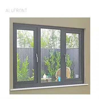 High-quality Double Aluminum Folding Modern Soundproof Security Window High Insulation Fiberglass Casement Windows for Villa