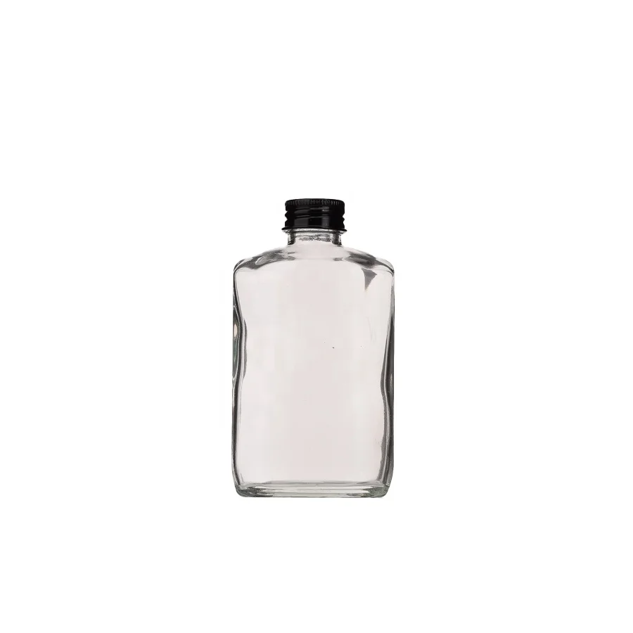 New Coming 200ML Clear Flask Glass Bottle for Ice Cold Brew Coffee Juice Liquor Whisky Vodka Spirit