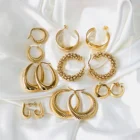 Earring Earrings Earrings Earrings For Women Gold Jewelry Earring Type 18K Big Steel Hoop Earrings For Women