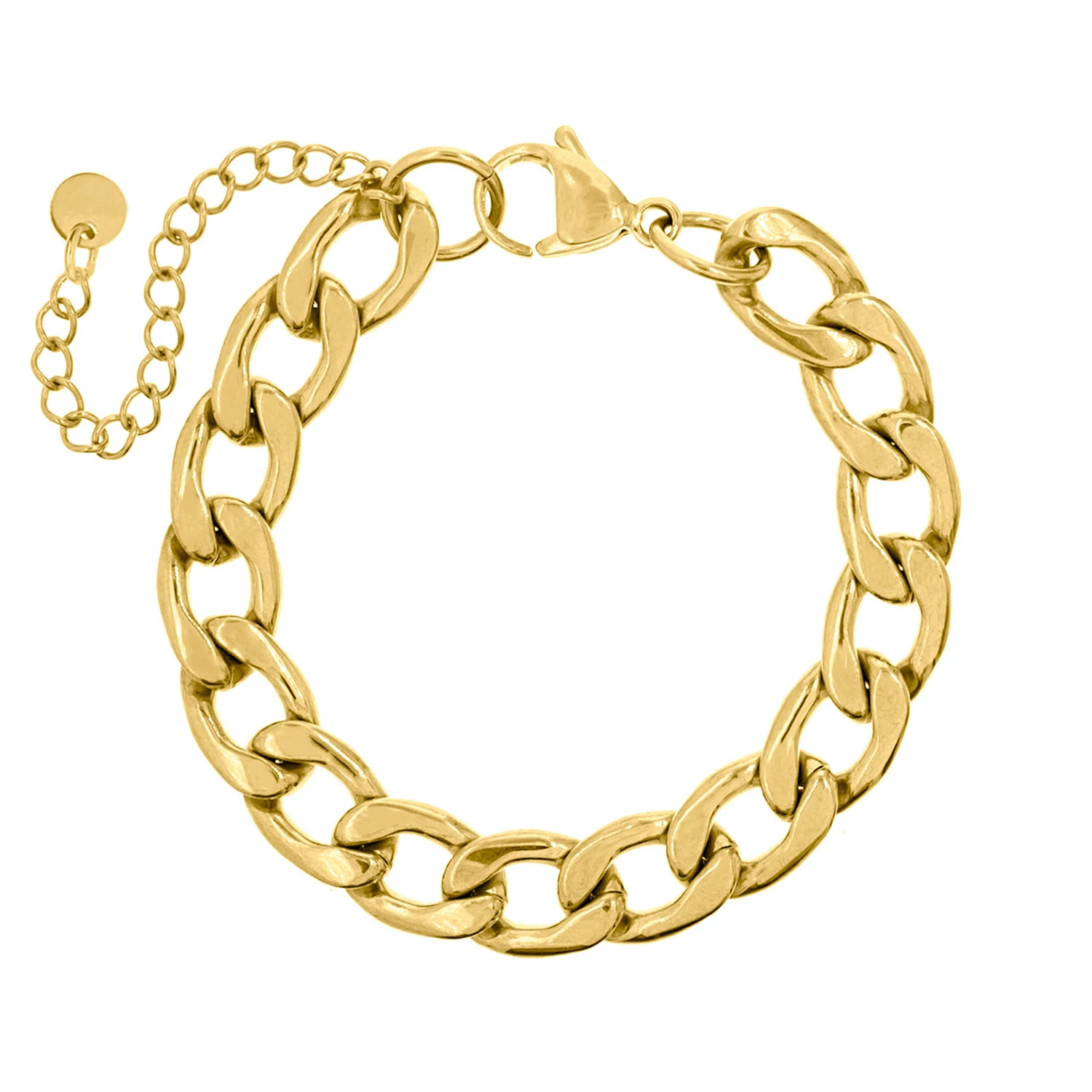 Stainless Steel Wide Heavy 18k Gold Plated Armband Chunky Chain Ladies Cuban Chain Bracelet With Tags - Buy Designer Ladies Bracelet,Gold Plated Curb Chain Bracelet,Curb Bracelets Product on Alibaba.com
