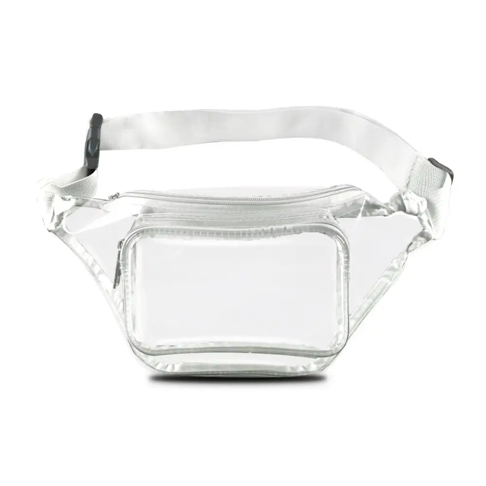 white clear fanny pack