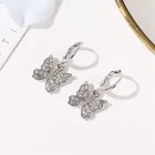Crystal Hoop 2021 Charms Rhinestone Crystal Hoop Butterfly Earrings