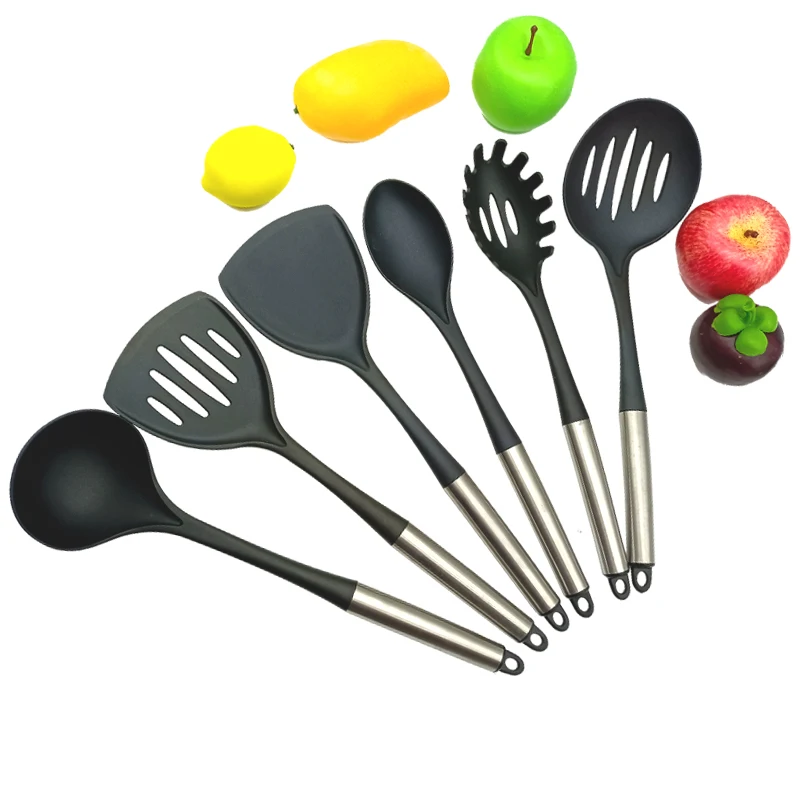 Hot Sale Kitchen Accessories 6Pieces Food grade Nylon Cooking Spatula Set