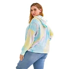 Hoodie Popular Women Long Sleeve Drawstring Pullover Sweatshirt Casual Tie Dye Hoodie