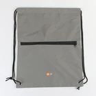Bag Recycle Custom 210D 420D Polyester Drawstring Bag With Zipper