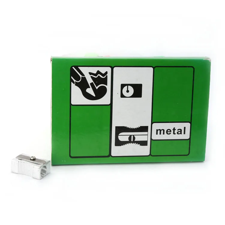 Stationery Metal Pencil Sharpener Single One 8mm Hole Pencil Sharpener for School and Office